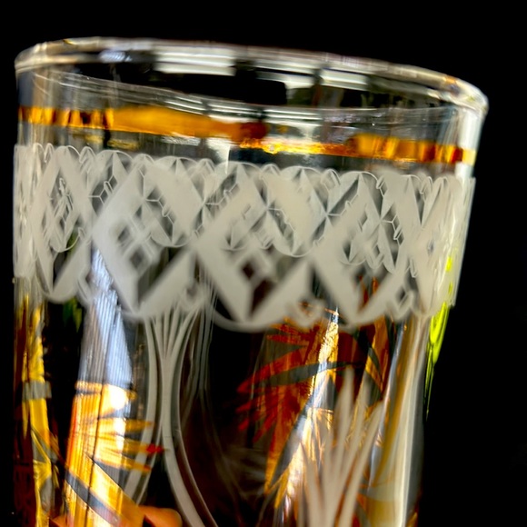 Mid Century Modern set of 4 ATOMIC PINWHEEL highball glasses - Picture 8 of 8